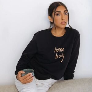 KOTN x rupi kaur 'home body' olive sweater crew sweatshirt